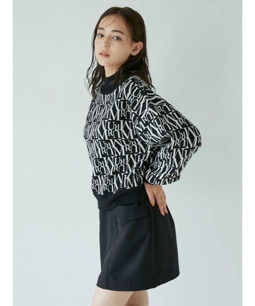 MURUA（ムルーア）の「ヨークステッチミニスカート（スカート・レディース・グリーン/ブラック・2/1）」の4枚目の写真