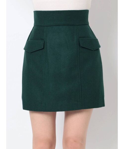 MURUA（ムルーア）の「ヨークステッチミニスカート（スカート・レディース・グリーン/ブラック・2/1）」の8枚目の写真