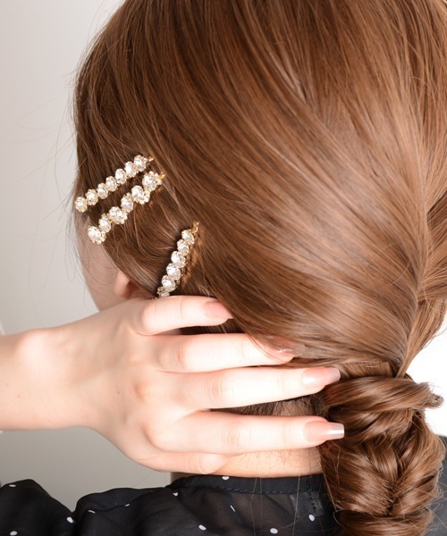 Mayree(メイリー)の「【float】キラキラ ビジュー ゴールド シルバー ヘアピン【3本セット】(ヘアピン・レディース・ゴールド/シルバー/ゴールド系/シルバー系・FREE)」の7枚目の写真