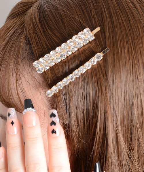 Mayree(メイリー)の「【float】キラキラ ビジュー ゴールド シルバー ヘアピン【3本セット】(ヘアピン・レディース・ゴールド/シルバー/ゴールド系/シルバー系・FREE)」の17枚目の写真