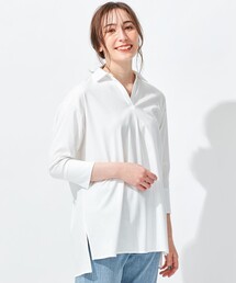 【洗える】エンブロイダリー スキッパーチュニック