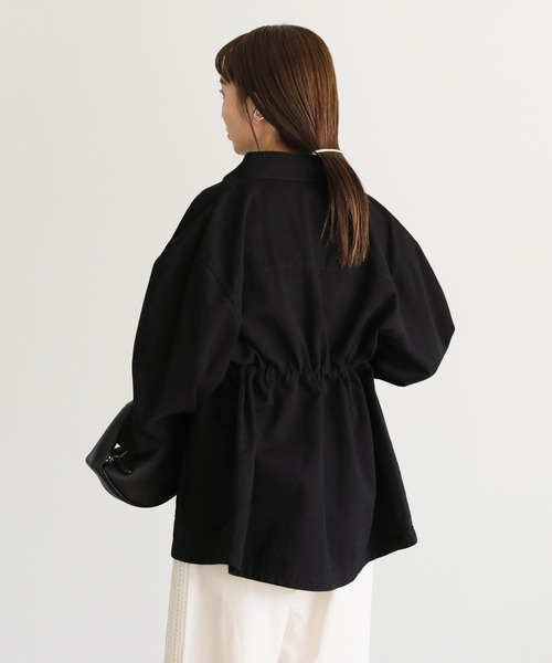 スタンドカラーダブルポケットミリタリージャケット（ミリタリー