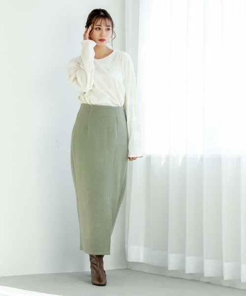 fifth（フィフス）の「【スタイリストレコメンド】サイドスリットブークレスカート（スカート・レディース・ライトグリーン/ベージュ/ブラック・S/M）」の22枚目の写真