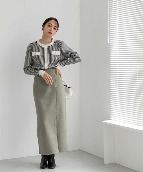 fifth（フィフス）の「【スタイリストレコメンド】サイドスリットブークレスカート（スカート・レディース・ライトグリーン/ベージュ/ブラック・S/M）」の21枚目の写真