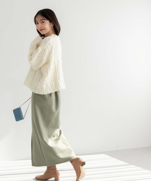 fifth（フィフス）の「【スタイリストレコメンド】サイドスリットブークレスカート（スカート・レディース・ライトグリーン/ベージュ/ブラック・S/M）」の17枚目の写真