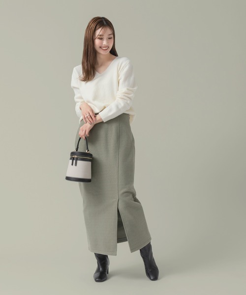fifth（フィフス）の「【スタイリストレコメンド】サイドスリットブークレスカート（スカート・レディース・ライトグリーン/ベージュ/ブラック・S/M）」の13枚目の写真