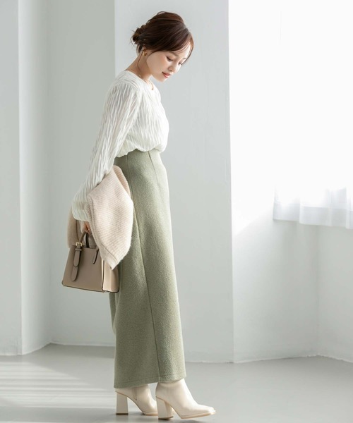 fifth（フィフス）の「【スタイリストレコメンド】サイドスリットブークレスカート（スカート・レディース・ライトグリーン/ベージュ/ブラック・S/M）」の5枚目の写真