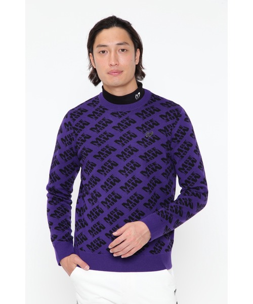 マスターバニーエディションMBE ロゴデザイン クルーネックセーター MASTER BUNNY EDITION（マスターバニーエディション） セーター ニット