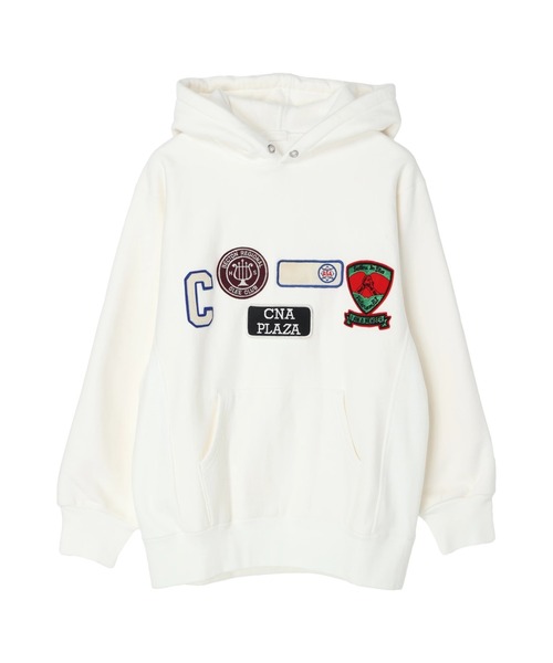 koe(コエ)の「ワッペンリメイクパーカーW(パーカー・レディース・C/A/B・L/S/M)」の2枚目の写真