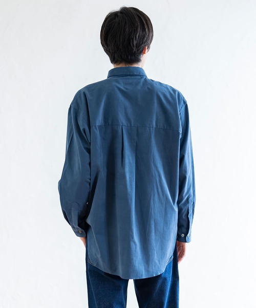 st pour homme シャツ ブルー BRICK & SONS（ブリックアンドサンズ）の「リラックスワイド