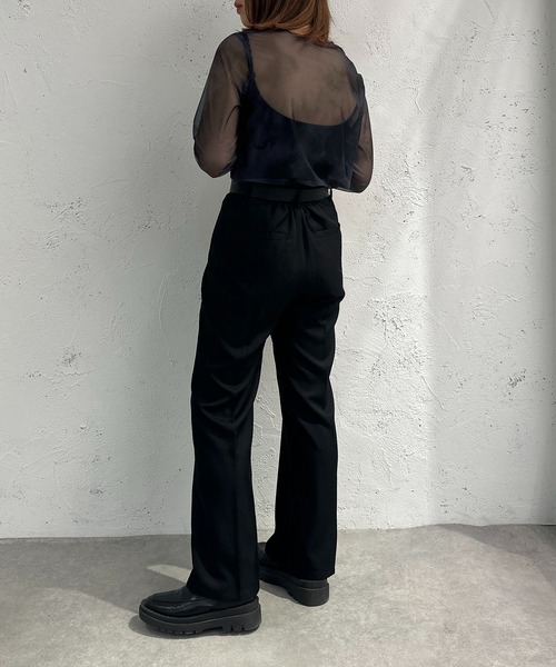 apres jour mignon（アプレジュールミニョン）の「柄シアートップス【ZOZOTOWN限定アイテム】（シャツ/ブラウス・レディース・ブラック系その他/ブラウン系その他/ベージュ系その他・フリー/X-LARGE）」の4枚目の写真