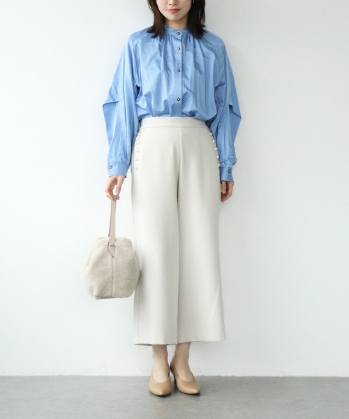 未使用 pristine ガウチョパンツ Jines（ジネス） パンツ パール付ガウチョパンツ レディース