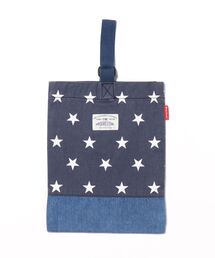 Kids Foret（キッズフォーレ）の「デニム無地・星柄シューズケース・靴バッグ（シューケア用品・キッズ）」