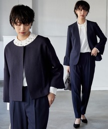 パンツスーツ ノーカラージャケット」に該当するレディース