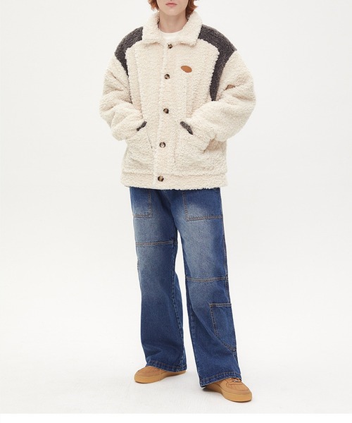 aimoha(アイモハ)の「バイカラーボアブルゾン(ブルゾン・メンズ・ホワイト/ブラック・X-LARGE/LARGE/MEDIUM)」の13枚目の写真