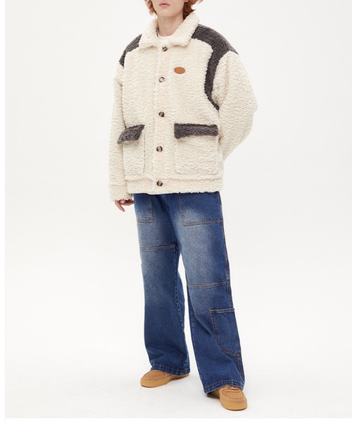 aimoha(アイモハ)の「バイカラーボアブルゾン(ブルゾン・メンズ・ホワイト/ブラック・X-LARGE/LARGE/MEDIUM)」の15枚目の写真
