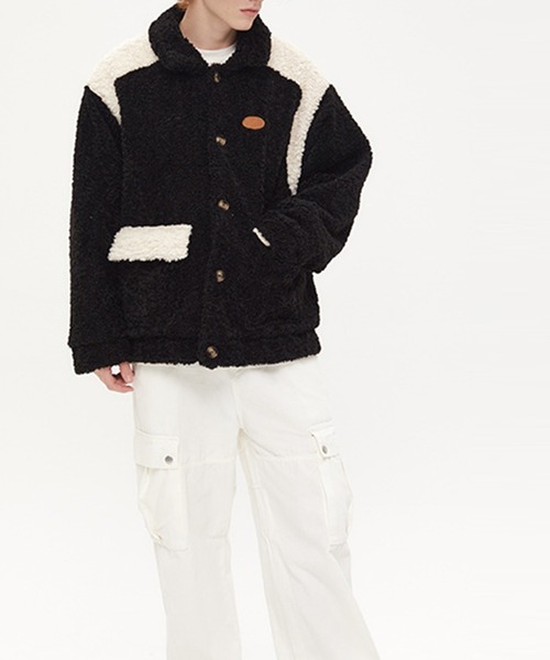 aimoha(アイモハ)の「バイカラーボアブルゾン(ブルゾン・メンズ・ホワイト/ブラック・X-LARGE/LARGE/MEDIUM)」の17枚目の写真