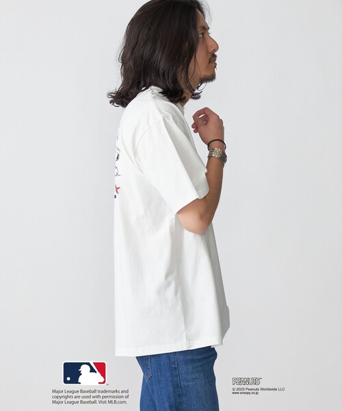SNOOPY(スヌーピー)の「*SHIPS: スヌーピー × メジャーリーグベースボール プリント Tシャツ 23SS(Tシャツ/カットソー・メンズ・ブラック/オフホワイト・SMALL/MEDIUM/LARGE/X-LARGE)」の21枚目の写真