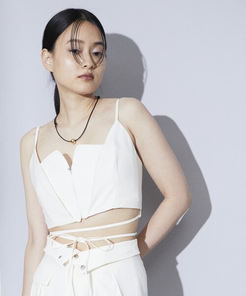 Firsthand(ファーストハンド)の「Firsthand/ファーストハンド キャミソールビスチェトップス/キャミソールビスチェトップス(キャミソール・レディース・オフホワイト/ブラック/ミント・FREE)」の2枚目の写真