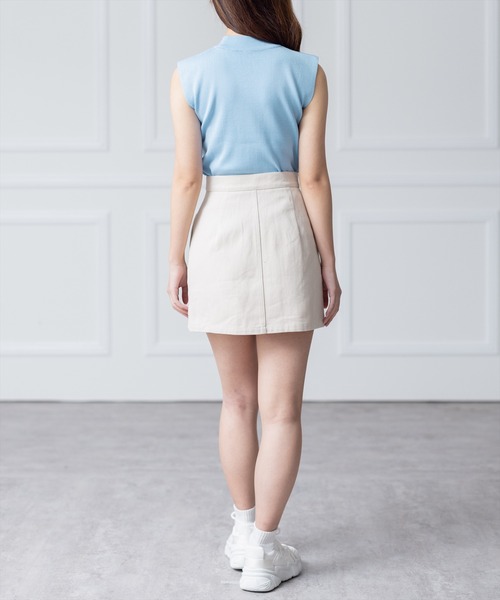 clear(クリア)の「フロントジップデニムミニスカート(スカート・レディース・ブラック/サンドベージュ/ブルー・M/S)」の15枚目の写真