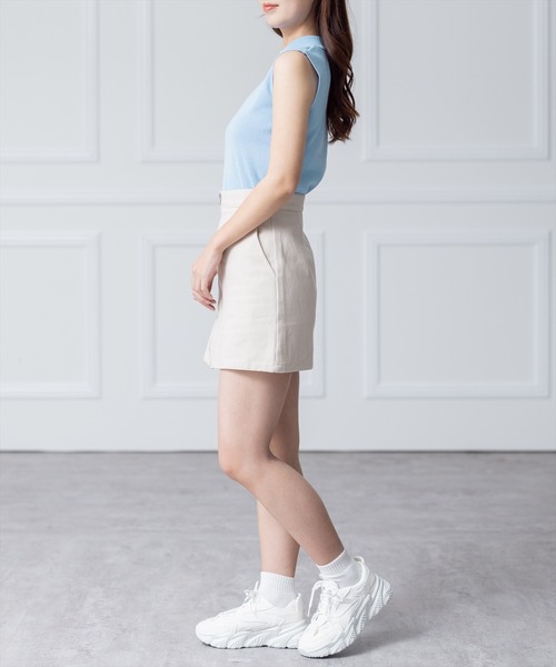 clear(クリア)の「フロントジップデニムミニスカート(スカート・レディース・ブラック/サンドベージュ/ブルー・M/S)」の14枚目の写真