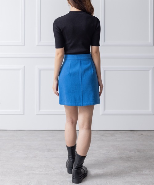 clear(クリア)の「フロントジップデニムミニスカート(スカート・レディース・ブラック/サンドベージュ/ブルー・M/S)」の19枚目の写真