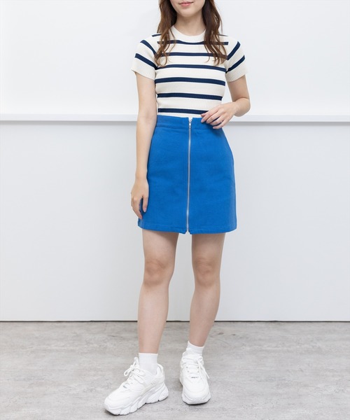 clear(クリア)の「フロントジップデニムミニスカート(スカート・レディース・ブラック/サンドベージュ/ブルー・M/S)」の21枚目の写真