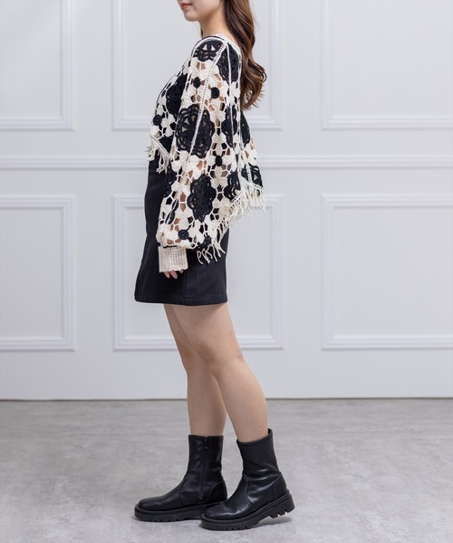 clear(クリア)の「フロントジップデニムミニスカート(スカート・レディース・ブラック/サンドベージュ/ブルー・M/S)」の10枚目の写真