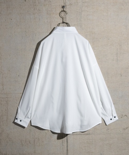 JOHN'S CLOSET（ジョンズクローゼット）の「【i】ポリストレッチネクタイ付きLSシャツ（シャツ/ブラウス・メンズ・ホワイト/チャコールグレー/ブラック・LARGE/MEDIUM/X-LARGE）」の5枚目の写真