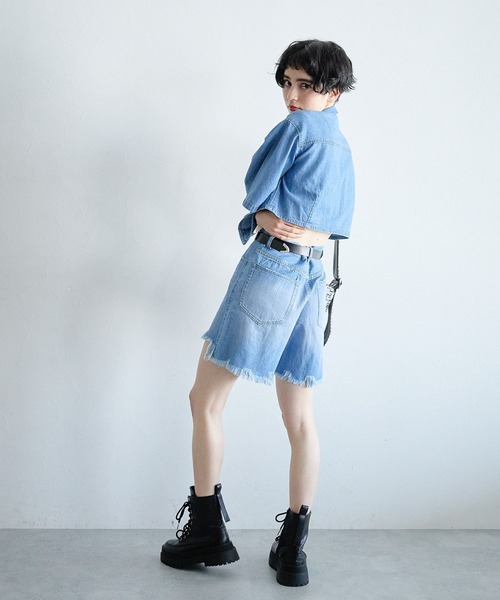 PAGEBOY（ページボーイ）の「カットオフデニムショートパンツ（その他