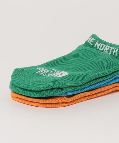 THE NORTH FACE（ザノースフェイス）の「ザ ノース フェイス THE NORTH FACE K Ankle 3P_キッズ アンクル3P（ソックス/靴下・キッズ・グリーン/ブラック×ホワイト/レッド・J/M/J/L）」の4枚目の写真