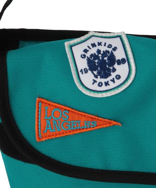 green label relaxing（グリーンレーベルリラクシング）の「green label relaxing別注MEI メッセンジャー/ワッペン◆（ショルダーバッグ・キッズ・グレー/ピンク/ターコイズブルー・フリー）」の8枚目の写真