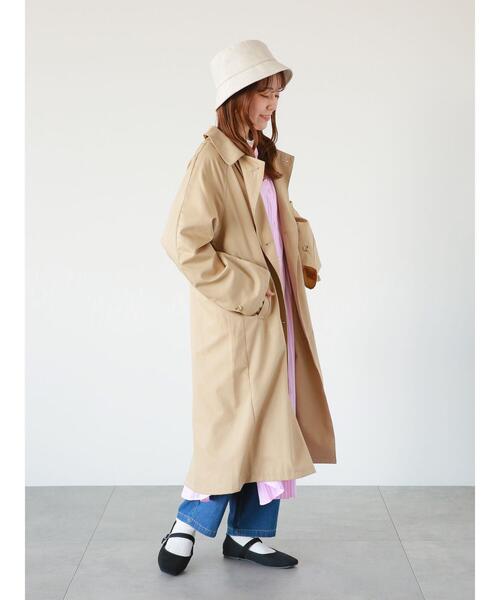ehka sopo（エヘカソポ）の「ステンカラーコート（ステンカラーコート・レディース・カーキ/グレー/ベージュ・ﾌﾘ-）」の4枚目の写真