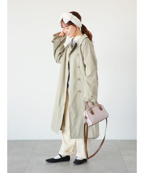 ehka sopo（エヘカソポ）の「ステンカラーコート（ステンカラーコート・レディース・カーキ/グレー/ベージュ・ﾌﾘ-）」の5枚目の写真