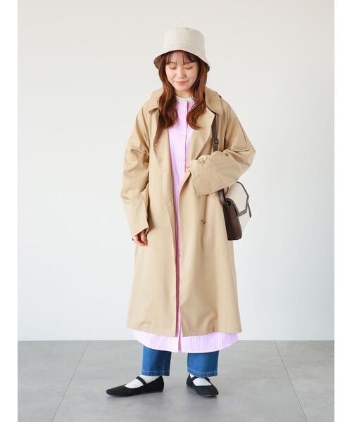 ehka sopo（エヘカソポ）の「ステンカラーコート（ステンカラーコート・レディース・カーキ/グレー/ベージュ・ﾌﾘ-）」の9枚目の写真