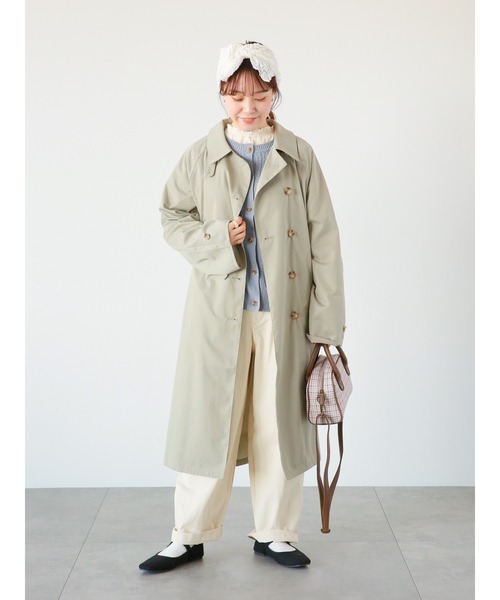 ehka sopo（エヘカソポ）の「ステンカラーコート（ステンカラーコート・レディース・カーキ/グレー/ベージュ・ﾌﾘ-）」の3枚目の写真