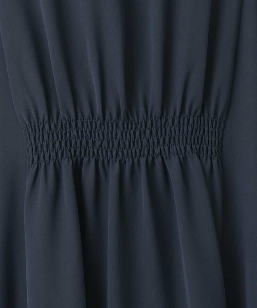 MK MICHEL KLEIN(エムケーミッシェルクラン)の「羽織りとしても!Aラインシルエットシャツワンピース/洗える(シャツワンピース・レディース・ネイビー/ライトブルー・38)」の8枚目の写真