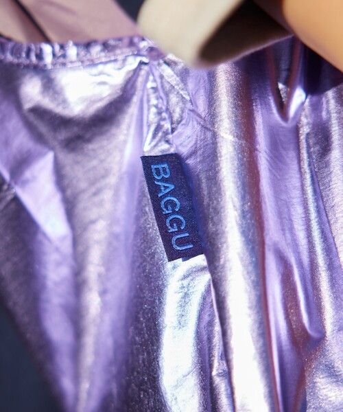 BAGGU（バグー）の「BAGGU/バグゥ STANDARD BAGGU メタリック/ ナイロン スタンダードバグゥ メタリック（エコバッグ/サブバッグ・メンズ・パープル/シルバー/ゴールド/その他/ピンク/ブルーグリーン/サックスブルー・ONE SIZE）」の16枚目の写真