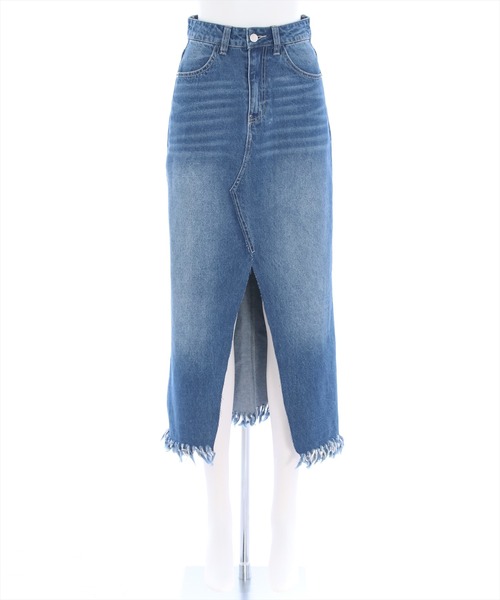 clear（クリア）の「リメイク風フリンジデニムロングスカート（デニムスカート・レディース・ブルー/ライトブルー・M/S）」の22枚目の写真