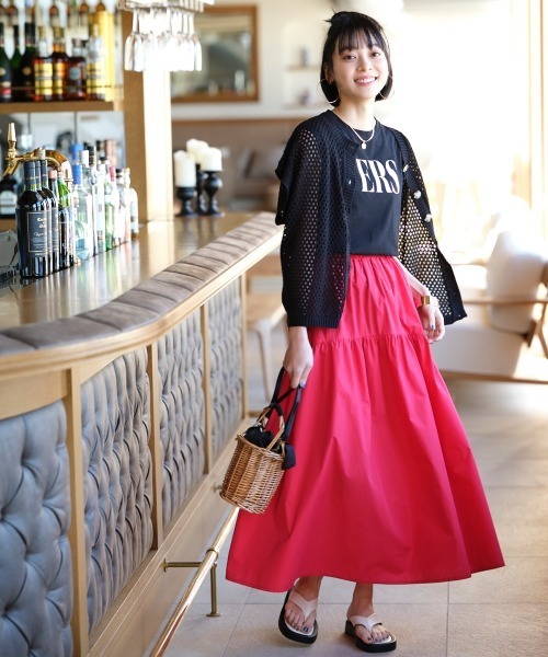 SMILE LAND(スマイルランド)の「大きいサイズ 透かし編2WAYニットプルオーバー(ニット/セーター・レディース・ブラック/オフホワイト・5L~6L/L~LL/3L~4L)」の6枚目の写真