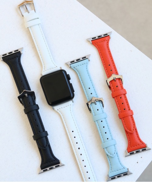SiNCERE(シンシア)の「〈CORDA/コルダ〉Apple Watch Band/アップルウォッチバンド スタイリッシュPUレザー〈38-41mm用〉(デジタル腕時計・レディース・スカイブルー/ブラック/ホワイト/オレンジ・38/41)」の1枚目の写真