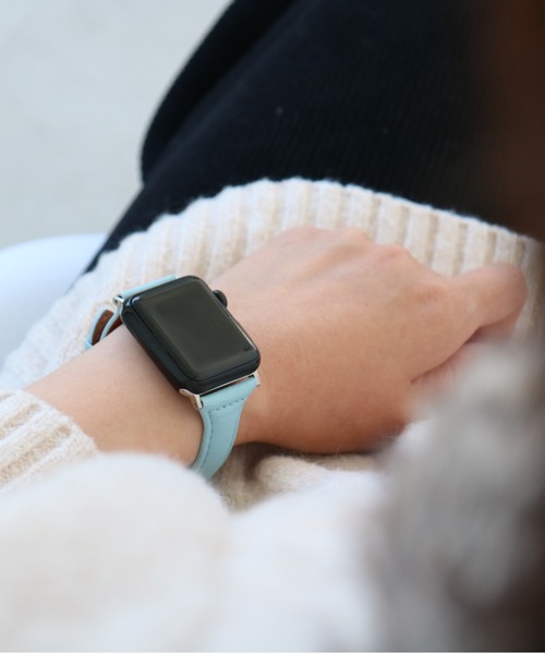 SiNCERE(シンシア)の「〈CORDA/コルダ〉Apple Watch Band/アップルウォッチバンド スタイリッシュPUレザー〈38-41mm用〉(デジタル腕時計・レディース・スカイブルー/ブラック/ホワイト/オレンジ・38/41)」の3枚目の写真