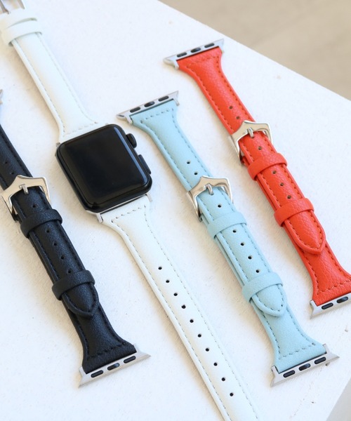 SiNCERE(シンシア)の「〈CORDA/コルダ〉Apple Watch Band/アップルウォッチバンド スタイリッシュPUレザー〈38-41mm用〉(デジタル腕時計・レディース・スカイブルー/ブラック/ホワイト/オレンジ・38/41)」の8枚目の写真