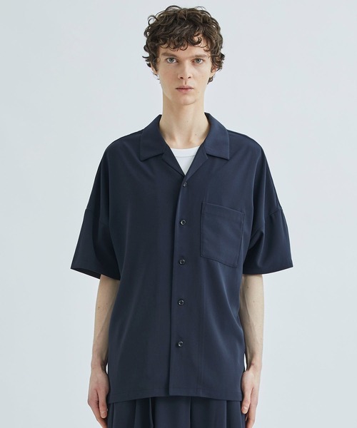 ATTACHMENT(アタッチメント)の「STUDIOUS別注 DROP SHOULDER OPEN COLLAR S/S SH(シャツ/ブラウス・メンズ・ブラック/ネイビー/キナリ・1/2)」の14枚目の写真