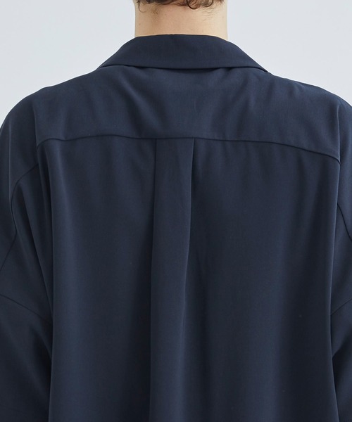 ATTACHMENT(アタッチメント)の「STUDIOUS別注 DROP SHOULDER OPEN COLLAR S/S SH(シャツ/ブラウス・メンズ・ブラック/ネイビー/キナリ・1/2)」の15枚目の写真