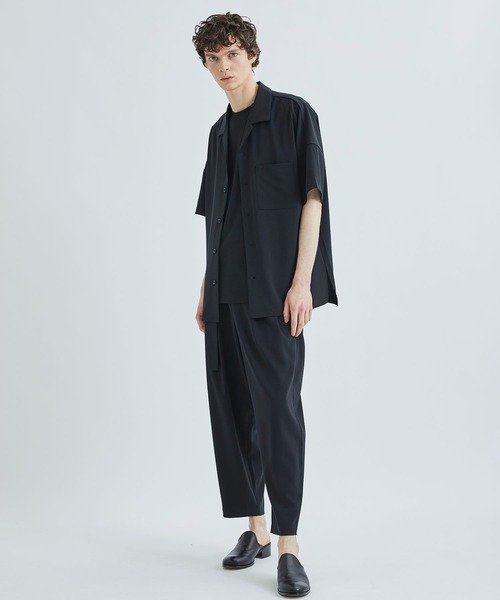 ATTACHMENT(アタッチメント)の「STUDIOUS別注 DROP SHOULDER OPEN COLLAR S/S SH(シャツ/ブラウス・メンズ・ブラック/ネイビー/キナリ・1/2)」の21枚目の写真