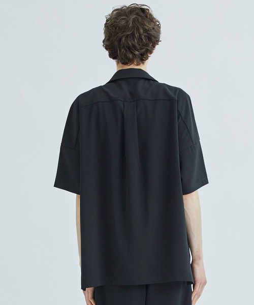 ATTACHMENT(アタッチメント)の「STUDIOUS別注 DROP SHOULDER OPEN COLLAR S/S SH(シャツ/ブラウス・メンズ・ブラック/ネイビー/キナリ・1/2)」の9枚目の写真