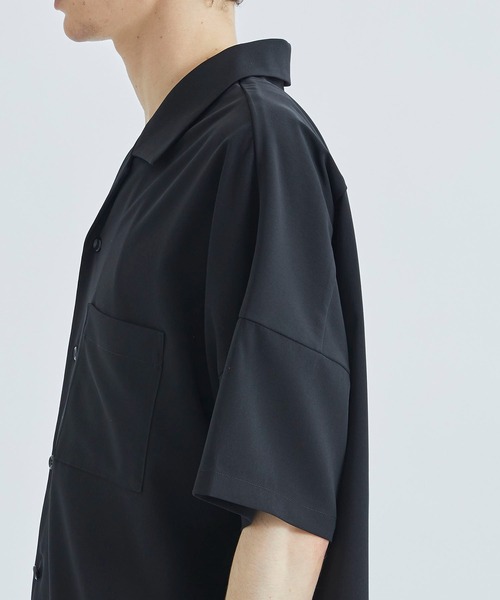 ATTACHMENT(アタッチメント)の「STUDIOUS別注 DROP SHOULDER OPEN COLLAR S/S SH(シャツ/ブラウス・メンズ・ブラック/ネイビー/キナリ・1/2)」の22枚目の写真