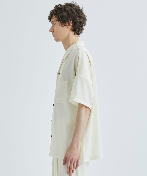 ATTACHMENT(アタッチメント)の「STUDIOUS別注 DROP SHOULDER OPEN COLLAR S/S SH(シャツ/ブラウス・メンズ・ブラック/ネイビー/キナリ・1/2)」の20枚目の写真