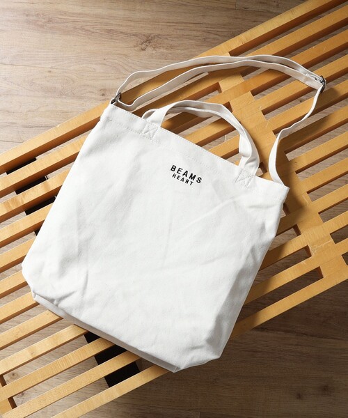 BEAMS HEART(ビームスハート)の「【ユニセックス】キャンバス 2WAY トートバッグ(ノートPC収納可能)(トートバッグ・メンズ・オフホワイト・FREE)」の22枚目の写真